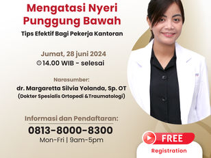 Webinar "Mengatasi Nyeri Punggung Bawah" Tips Efektif Bagi Pekerja Kantoran