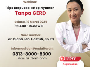 Webinar Tips Berpuasa Tetap Nyaman Tanpa GERD